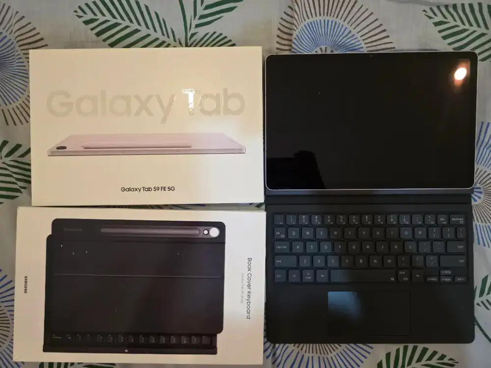 Samsung Tab S9 FE 5G + keyboard ori mei 2026 6/128gb grs sein
