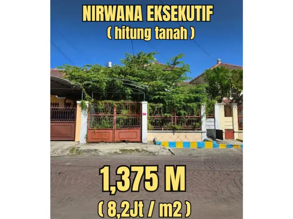 ‼️MURAH ‼️ RUMAH HITUNG TANAH NIRWANA EKSEKUTIF RUNGKUT SELANGKAH MERR, TOL, JUANDA