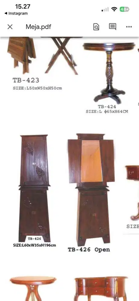 Di jual meja kaca jati tingggi