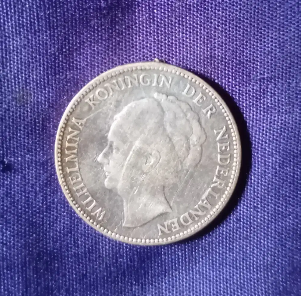 Uang Koin Langka Nederland 1 Golden Tahun 1931,1939 -Antik-