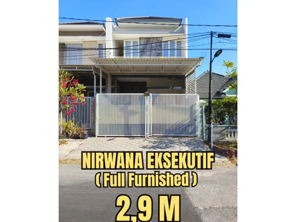 ‼️FULL FURNISHED‼️ RUMAH MINIMALIS MEWAH NIRWANA EKSEKUTIF WONOREJO RUNGKUT, JALAN BOULEVARD. SELANGKAH MERR, TOL, BANDARA JUANDA