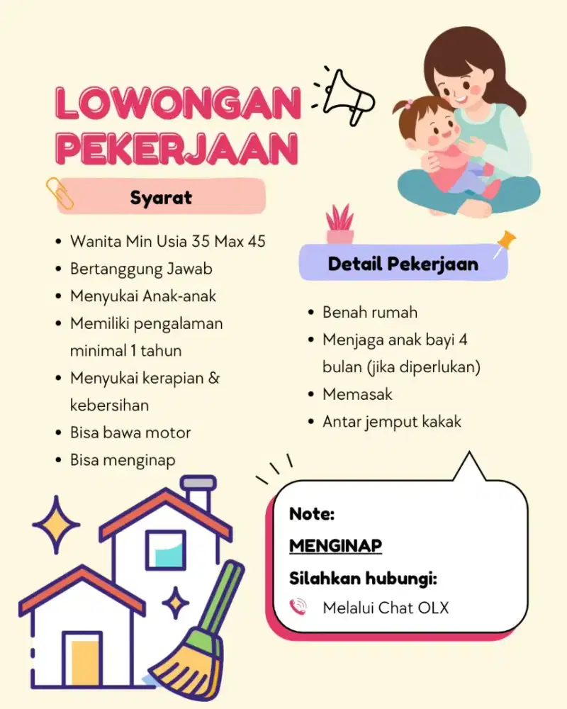 Dibutuhkan ART Menginap