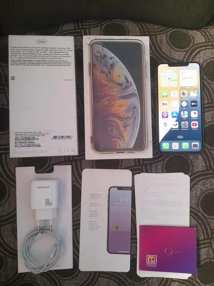 iPhone XS MAX Silver inter Lengkap