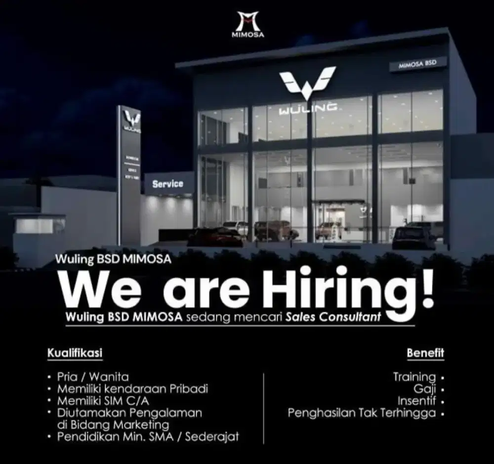 Dibutuhkan sales marketing