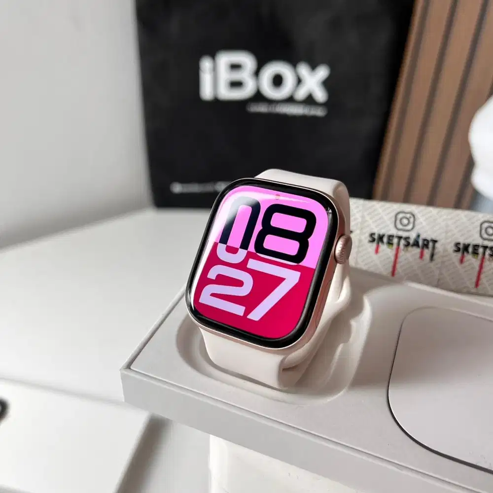 Apple Watch Series 10 42mm Rosegold iBox iwatch Battery Health 100%