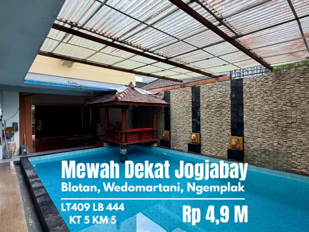 Rumah dekat jogjabay mewah luas privat pool