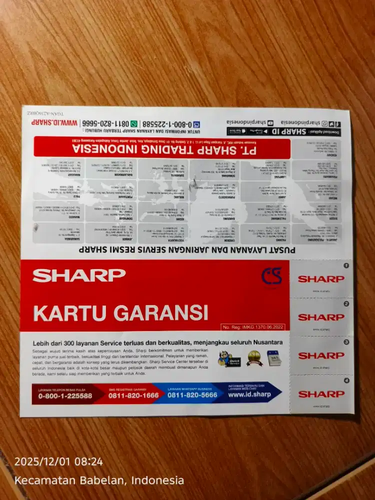 JUAL AC SHARP DIJAMIN SANGAT BAGUS