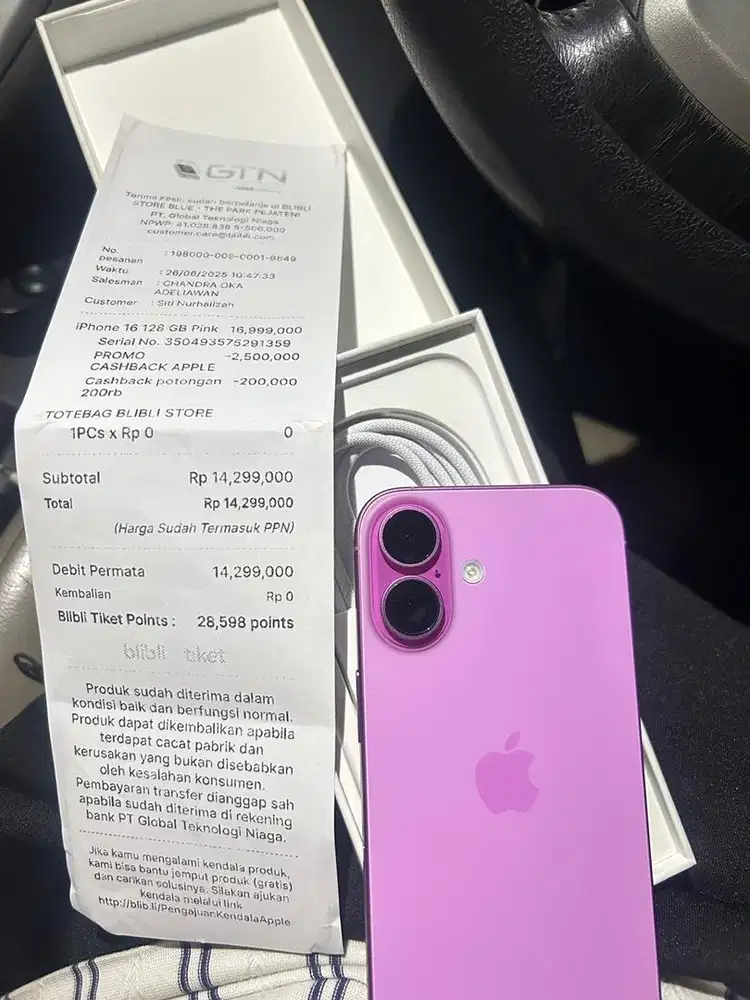 IPHONE 16 128 Gb ibox Resmi Blibli Garansi