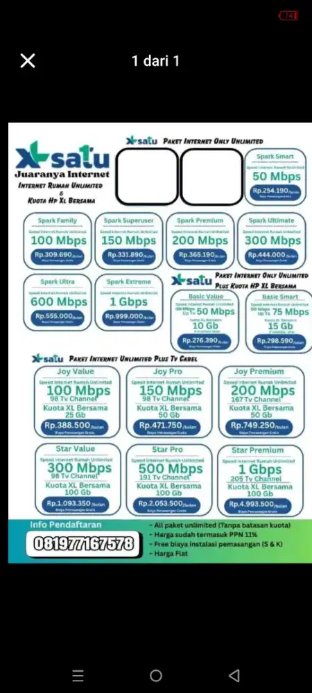 Wifi XL cepat dan stabil