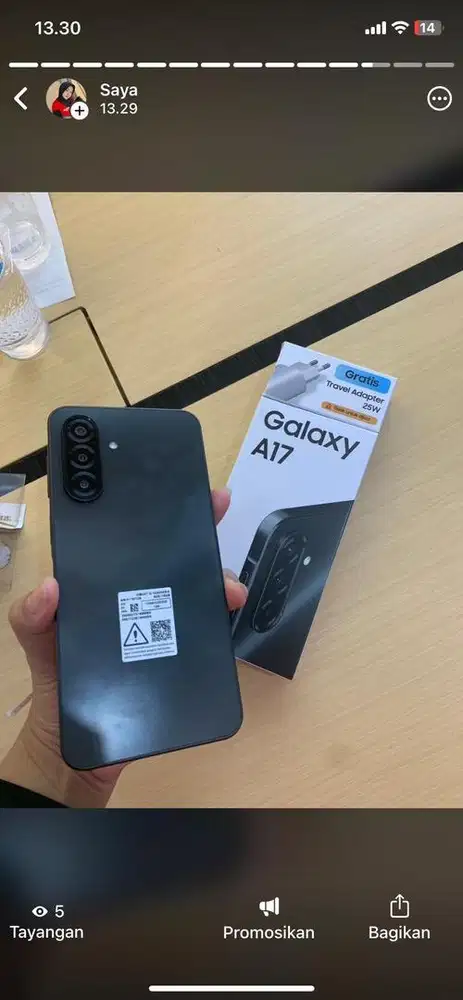 PROMO SAMSUNG A17 4G FREE ADAPTOR 25W