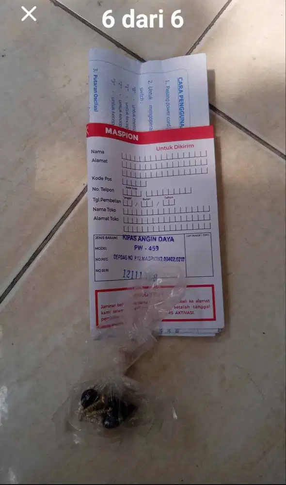 Kipas angin duduk Maspion 18 type PW 459 aluminium blade