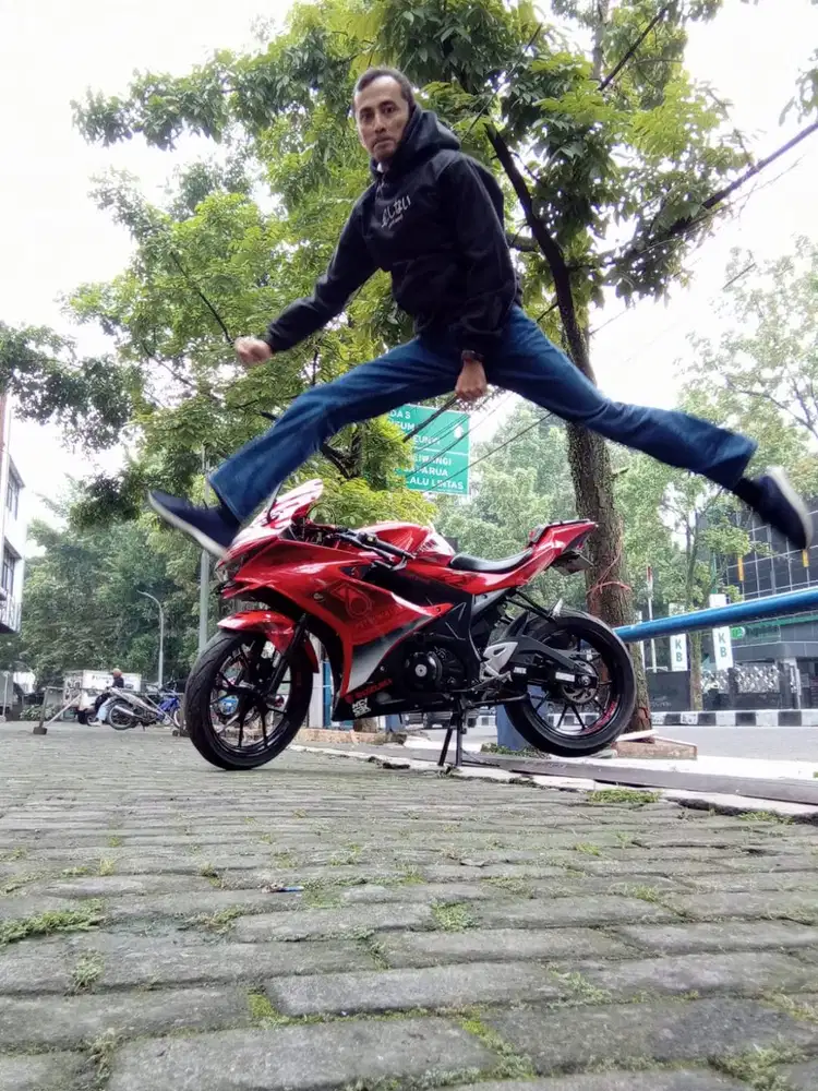 Suzuki GSX R150 merah kodya bandung, pajak isi an sendiri cicadas