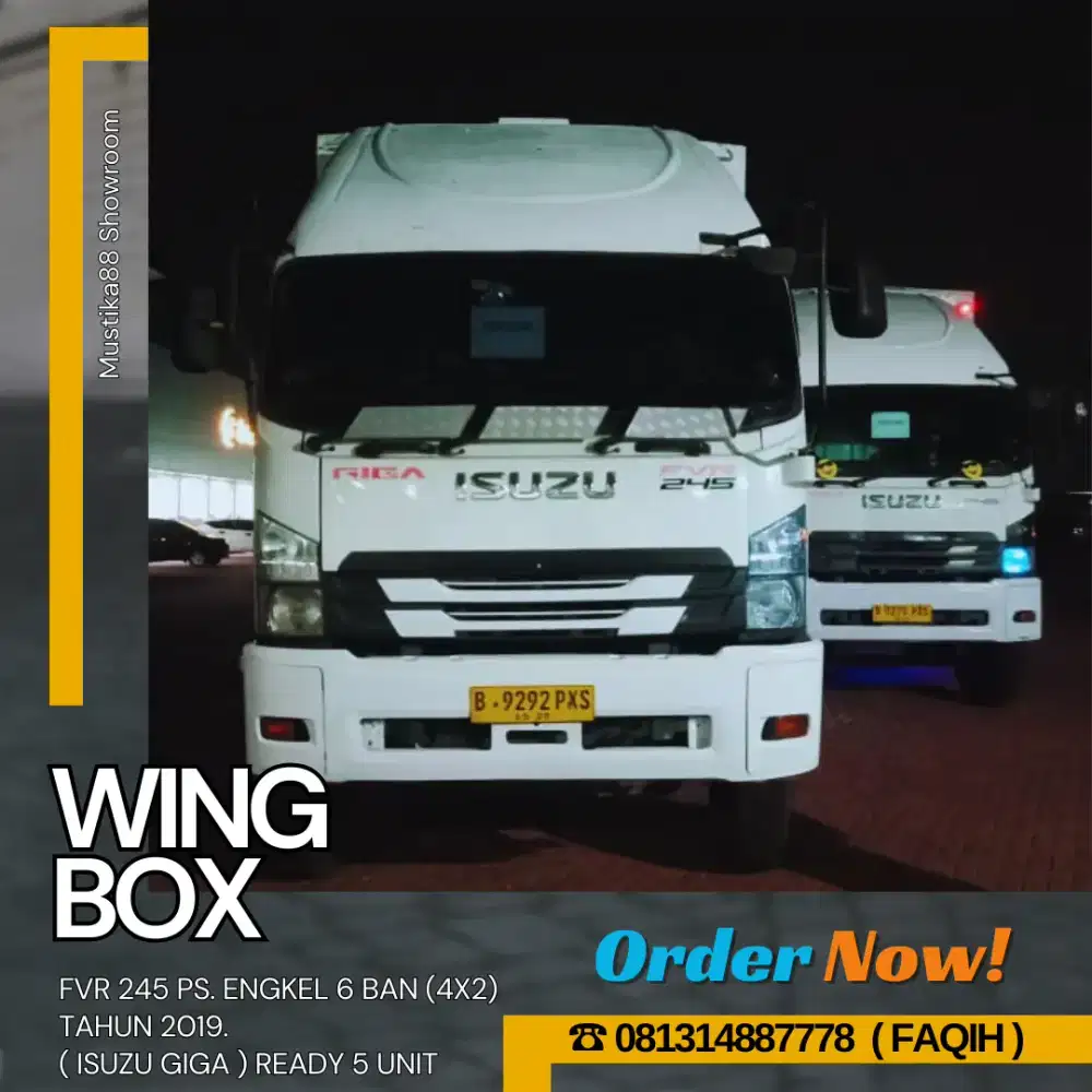 WINGBOX ENGKEL LONG FULL ORIAN ISUZU GIGA FVR 245PS, 2019 ( READY 5 )