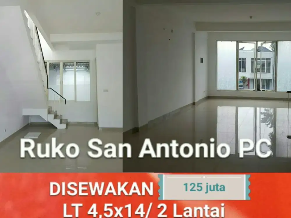 Disewakan Ruko 2 lantai di San Antonio Pakuwon City Surabaya