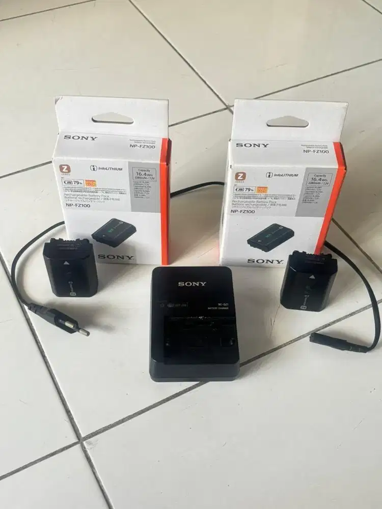 Baterai NP FZ100 2 unit + Charge ori sony MURAH