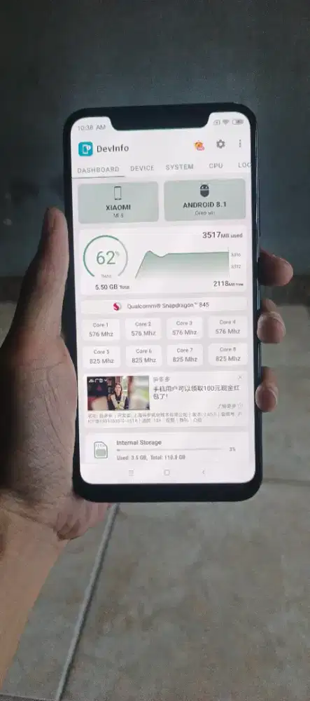 xiaomi mi 8 6/128 versi rom china