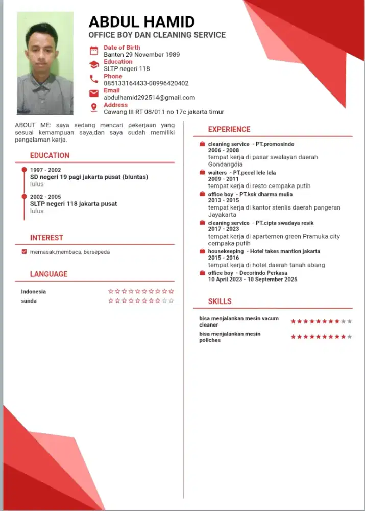 Mencari pekerjaan OB atau cleaning service