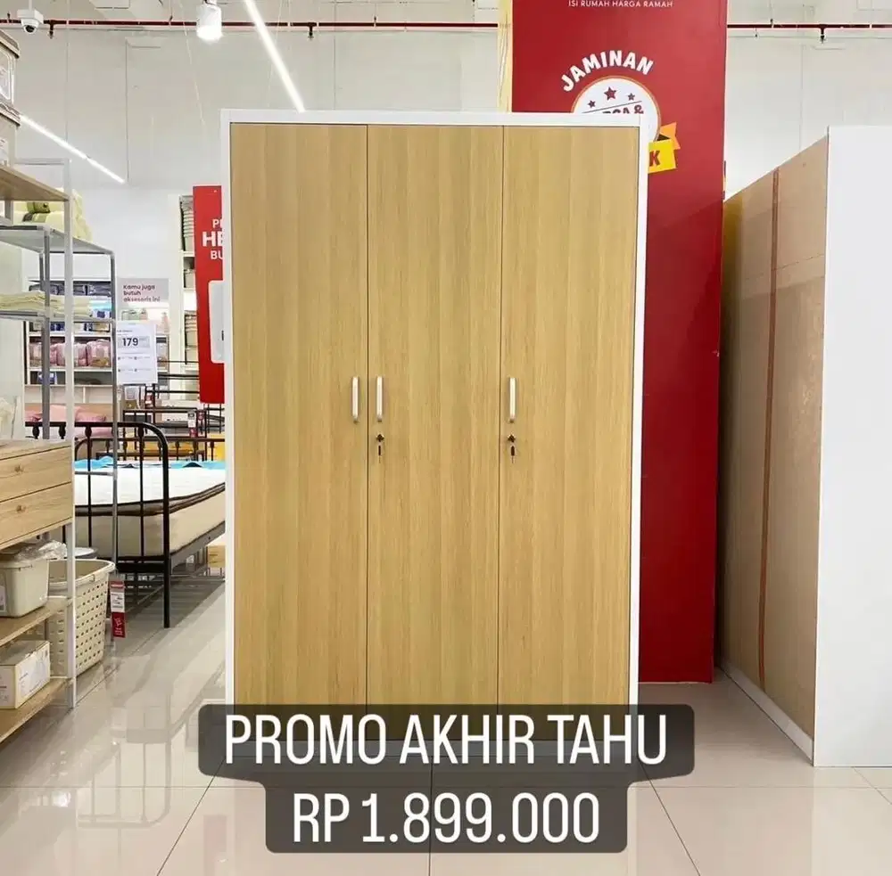 LEMARI BESI 3 PINTU