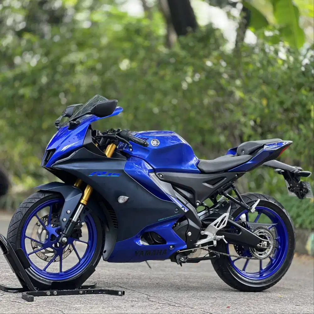 YAMAHA YZF R15 V4 2022 BIRU KM RENDAH PAJAK PANJANG KAYAK BARU