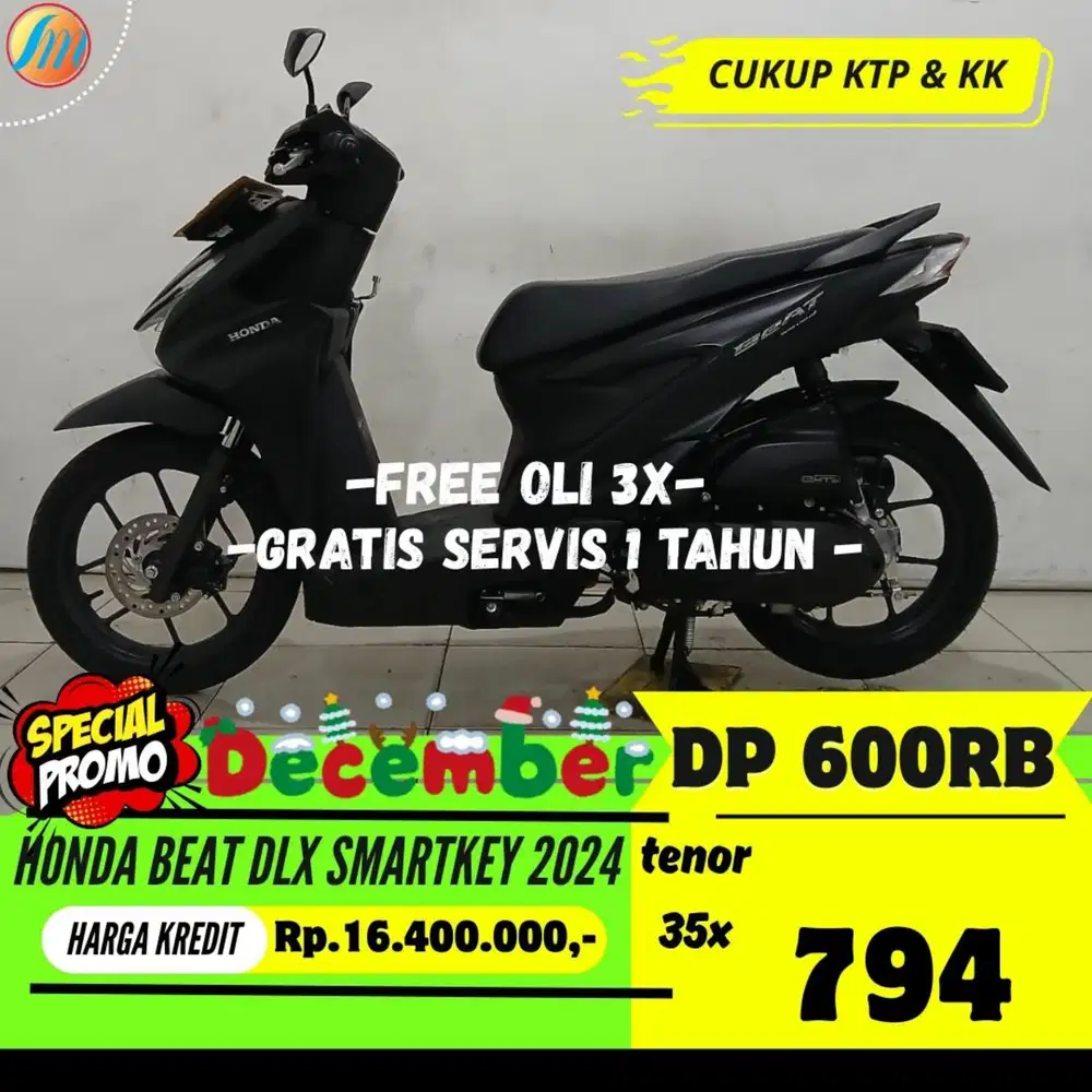DP PROMO 600RIBU HONDA BEAT DELUXE SMARTKEY TAHUN 2024 ANGSURAN RINGAN