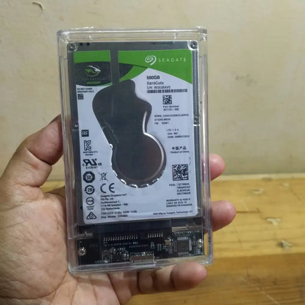 HDD eksternal 500 GB Seagate sentinel 100%