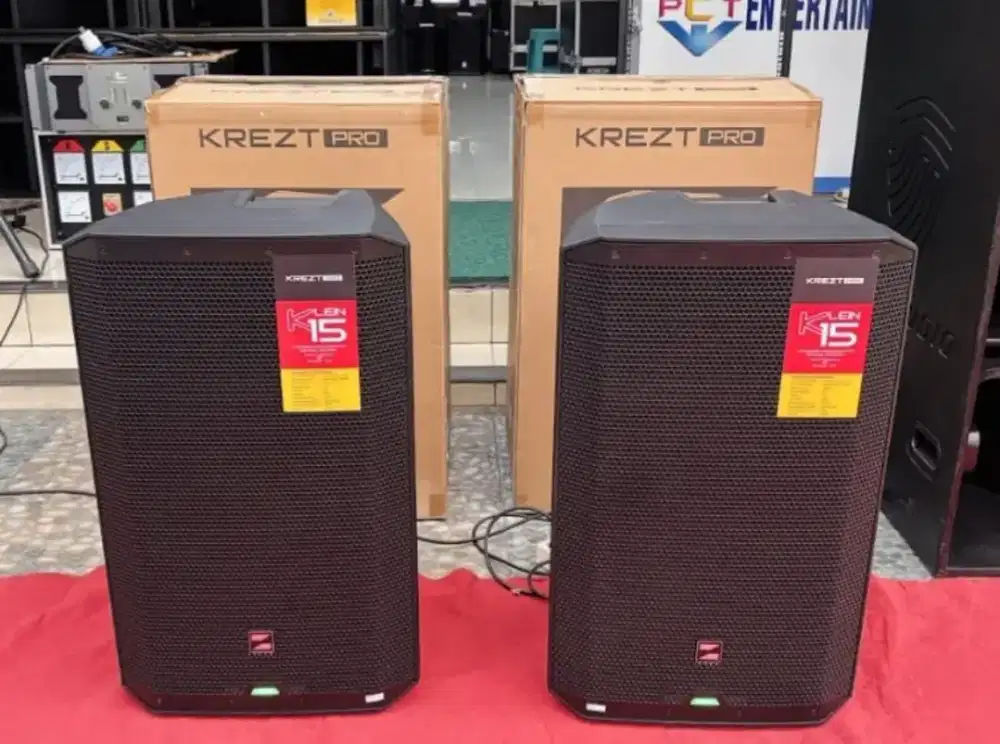 Sepasang Speaker Aktif Krezt 15 Inc Baru