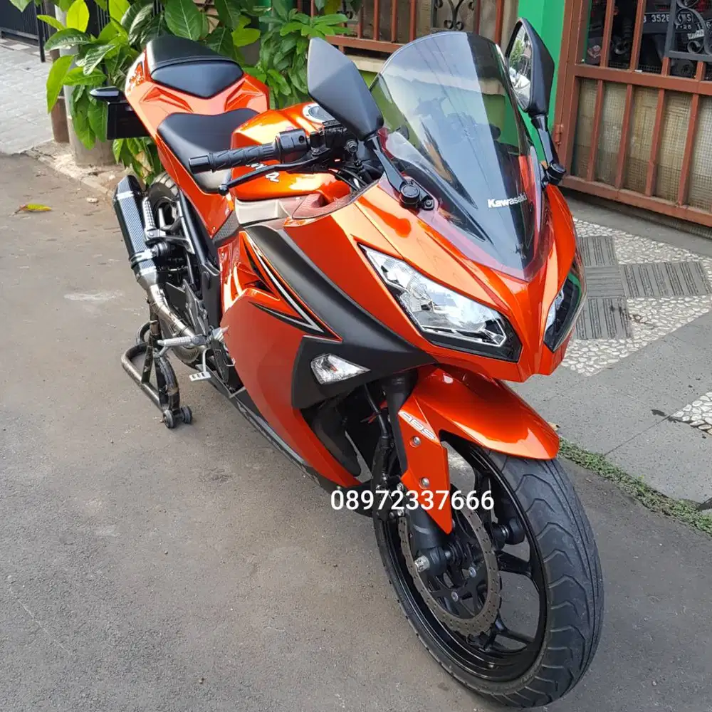 LOW ODO 4000 KM GRESS SEPERTI BARU NINJA 250 FI WARNA ORANGE (RARE)