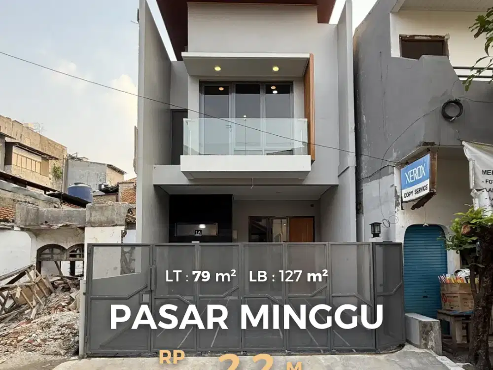 Rumah baru dalam komplek di pasar minggu siap huni shm