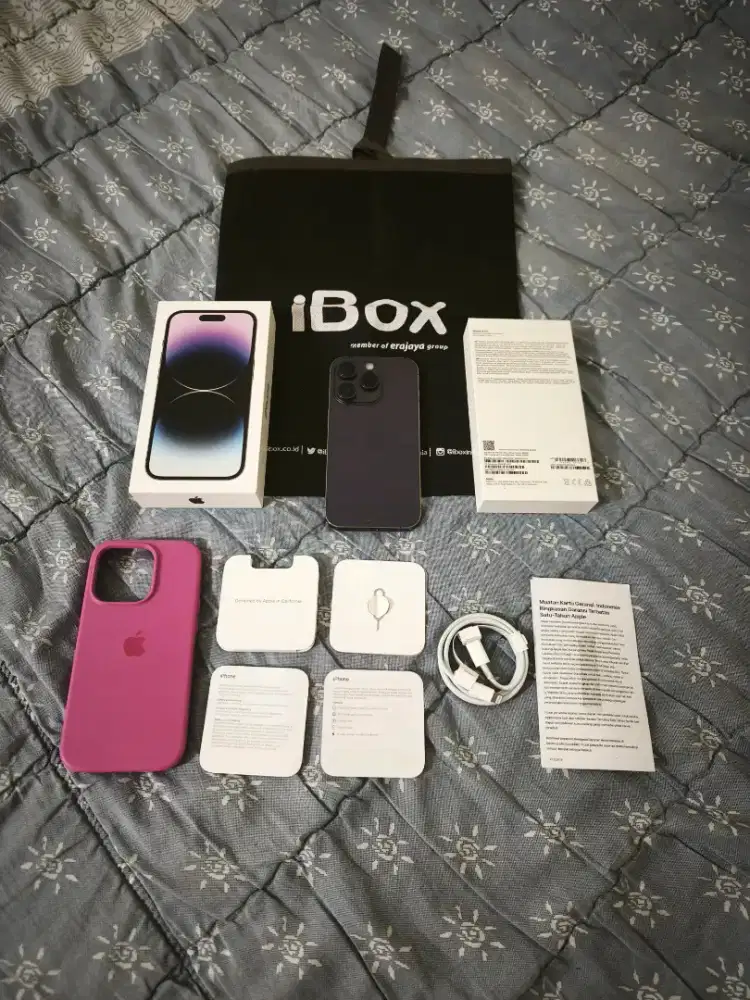 Iphone 14 Pro 256gb IBOX Resmi Deep purple Fullset original
