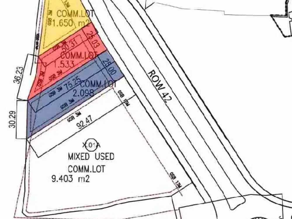 Kavling komersial Dijual 3 unit gandeng