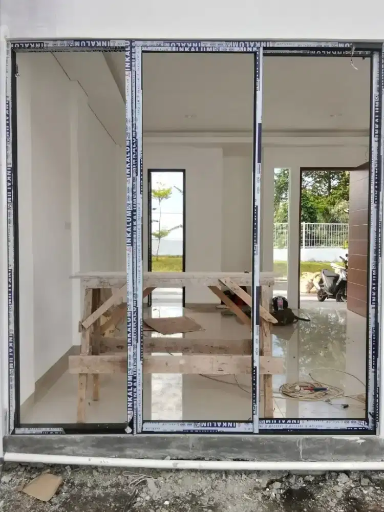 Pintu kaca upvc/ Jendela upvc/pintu kaca ruko sliding Aluminium