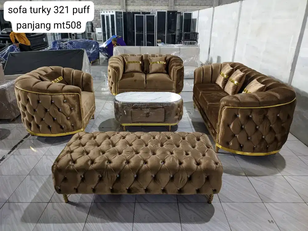 Sofa Turkey 321 + Meja & Puff