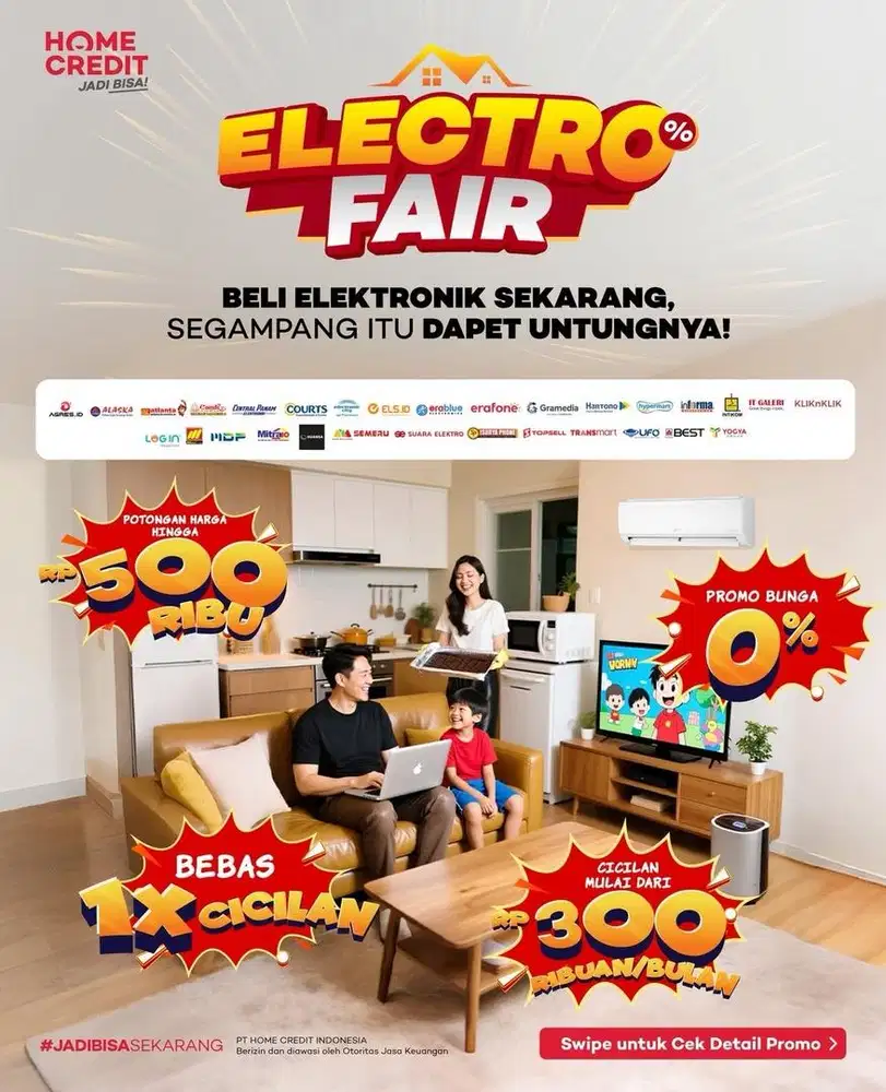 Promo Electro Fair Home Credit! Cicilan Ringan & Promo Bunga 0%