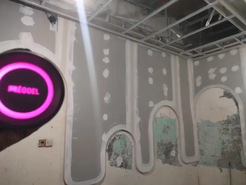 Furniture kantor gypsum dan partisi gypsum murah pvc wpc molding