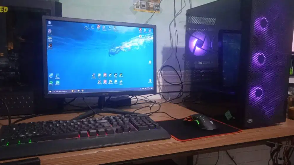 1 Set Komputer PC AMD Ryzen 5 4600g ram 16gb ddr4