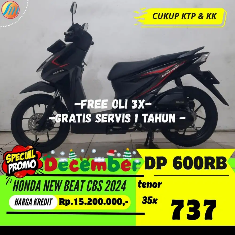 HONDA NEW BEAT CBS 2024 KREDIT DP 600RIBU ANGSURAN SANGAT TERJANGKAU