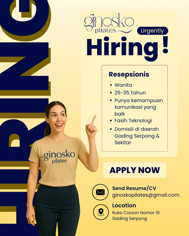 Dicari Resepsionis dan Cleaning Service