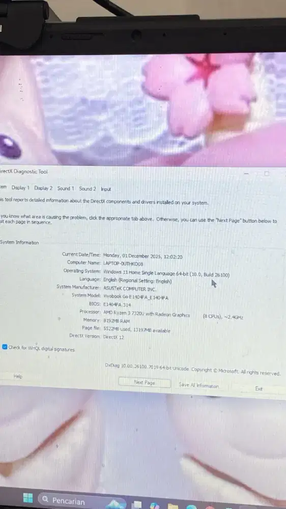 Laptop Asus Vivobook