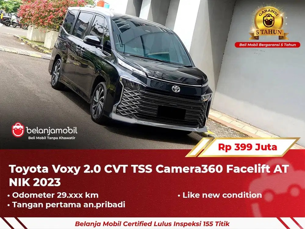[ GARANSI 5TH ] Toyota Voxy 2.0 CVT TSS Camera360 Facelift 2023 2024