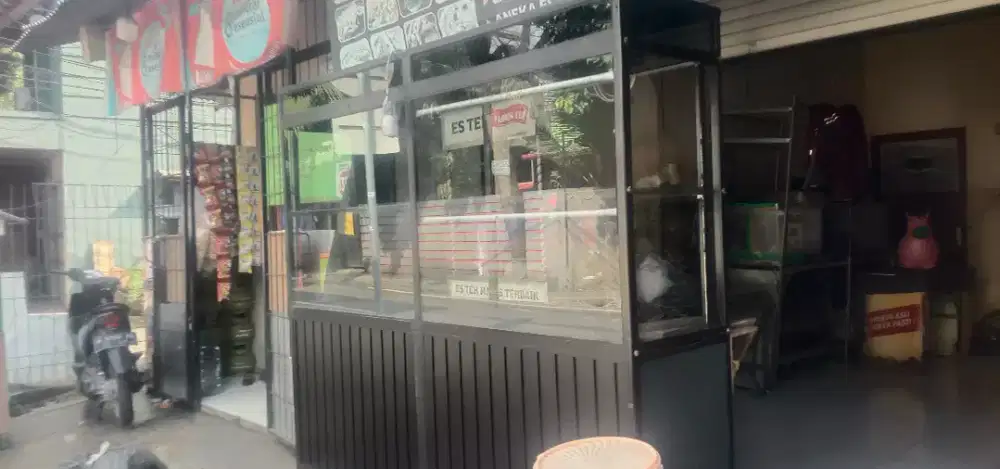 Jual Bu gerobak etalase UK P200 T180  L70 lokasi pondok Ranggon