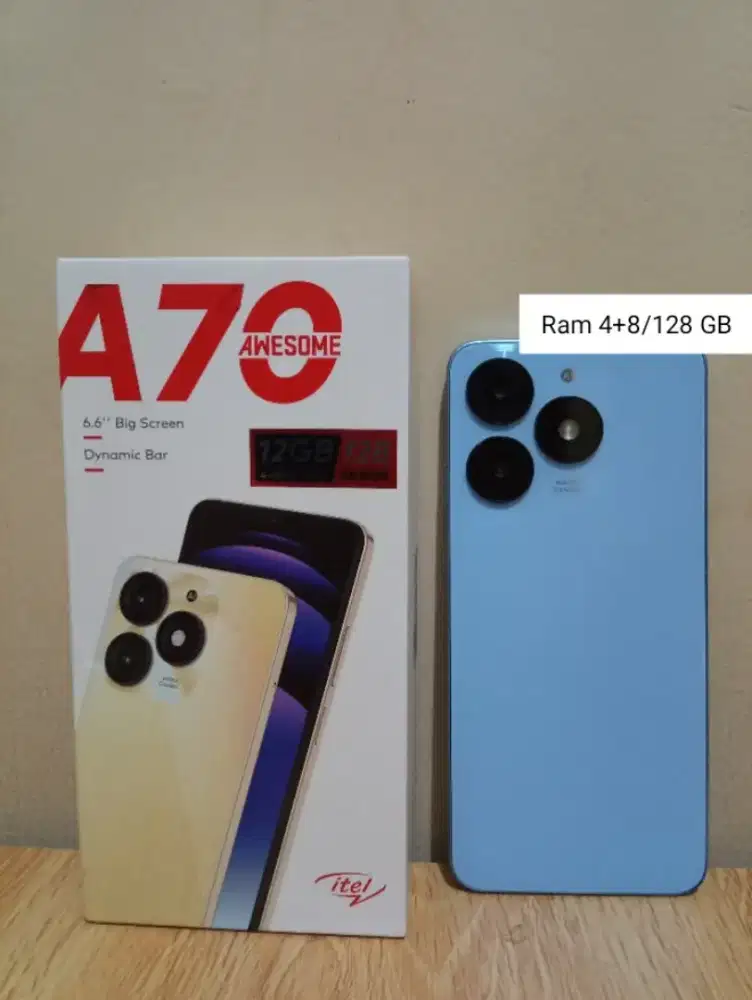 Itel A70 ram 4+8/128 gb fullset mulus 100%