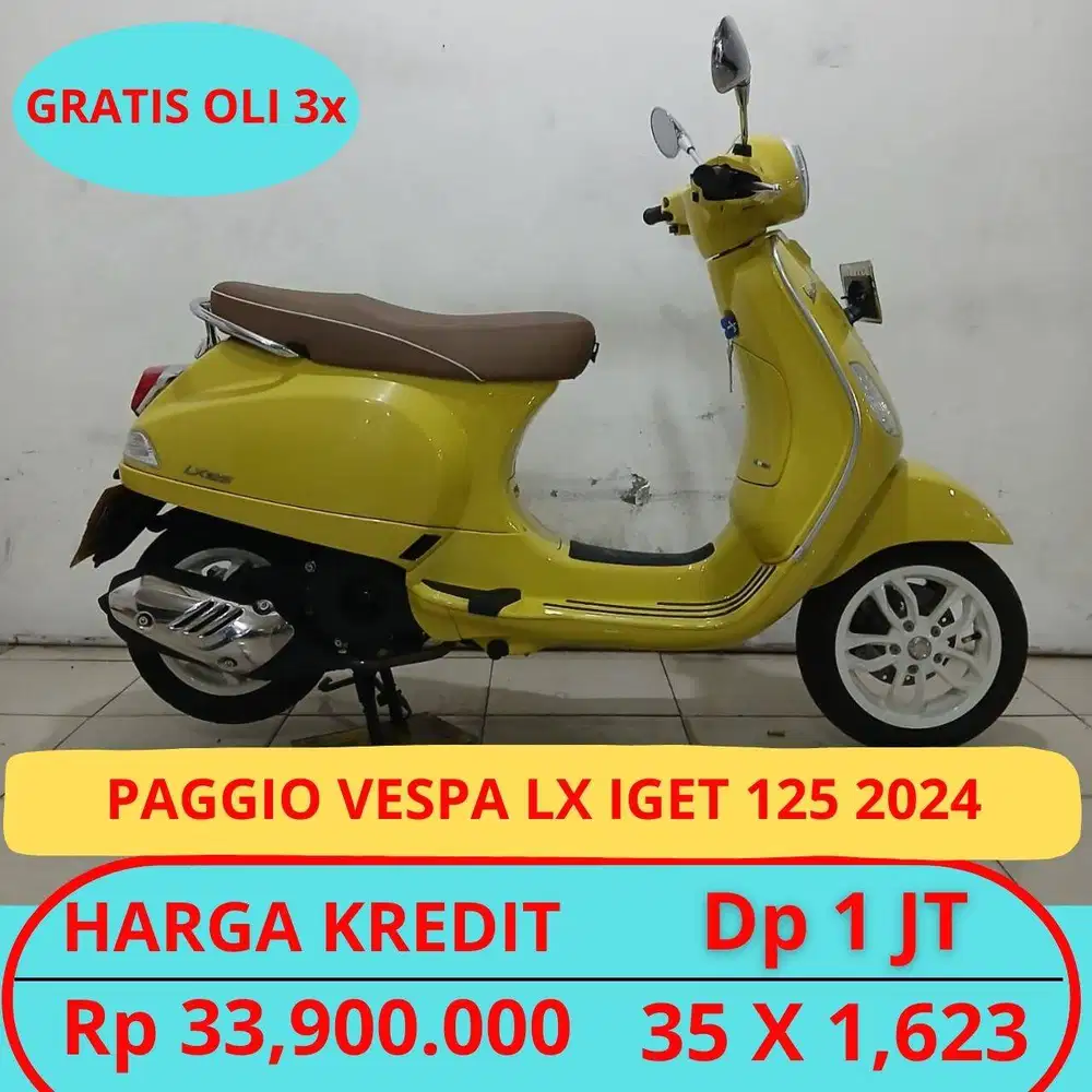 PIAGGIO VESPA LX IGET 125 2024 DP HANYA 1 JUTA GUYSSS