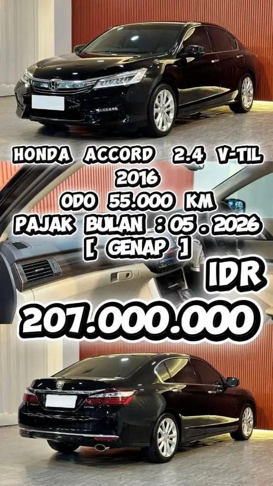 [ 3 YEAR WARRANTY ] HONDA ACCORD VTIL 2016 AT SIAP LANGSUNG PAKAI