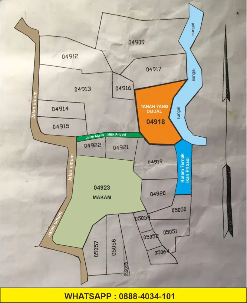 JUAL CEPAT! SANGAT MURAH! Tanah 787m2 pekarangan milik pribadi