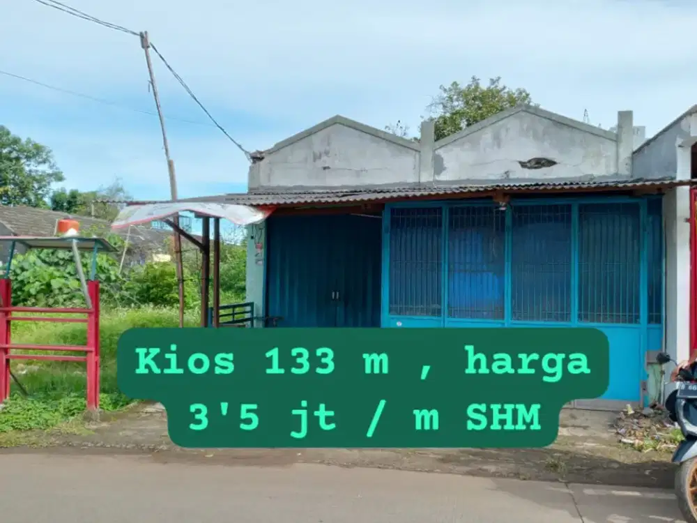 dijual tanah dan bangunan SHM di Babakan Curug