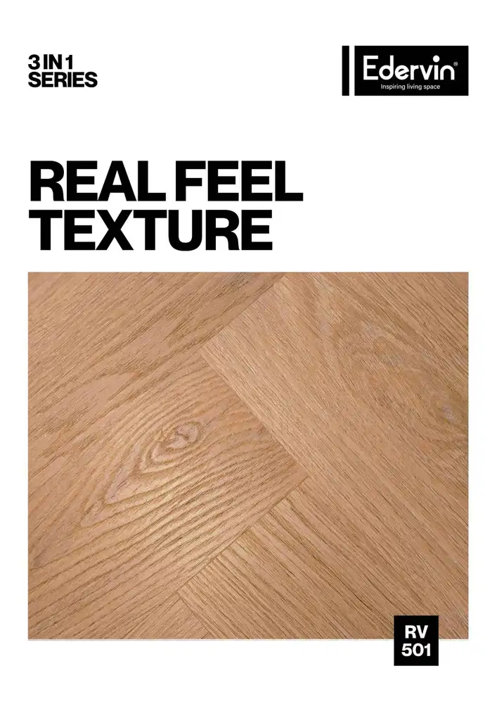 SPC Herringbone Edervin - SPC lantai Tanpa Lem Tebal 4.5 mm + 1mm HD