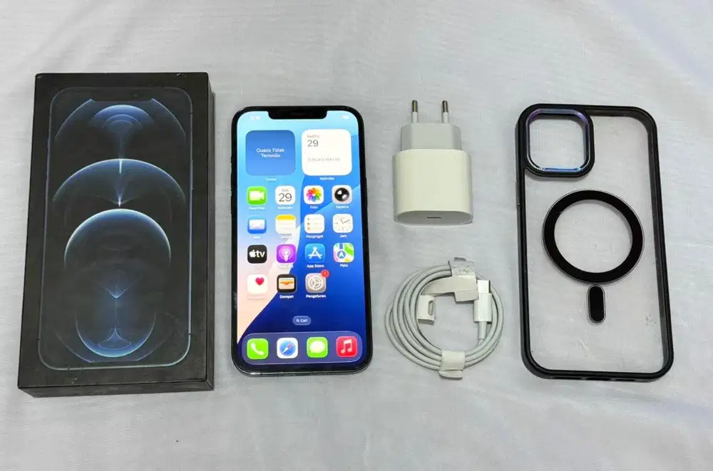 Iphone 12 Promax 128GB pacific blue imei aman