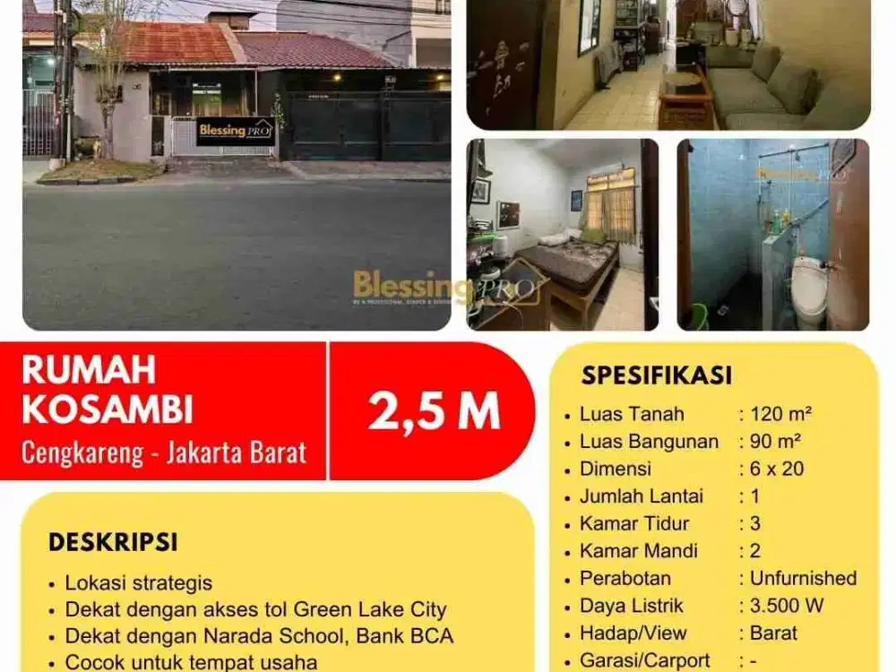 Dijual Rumah Duri Kosambi Jakarta Barat