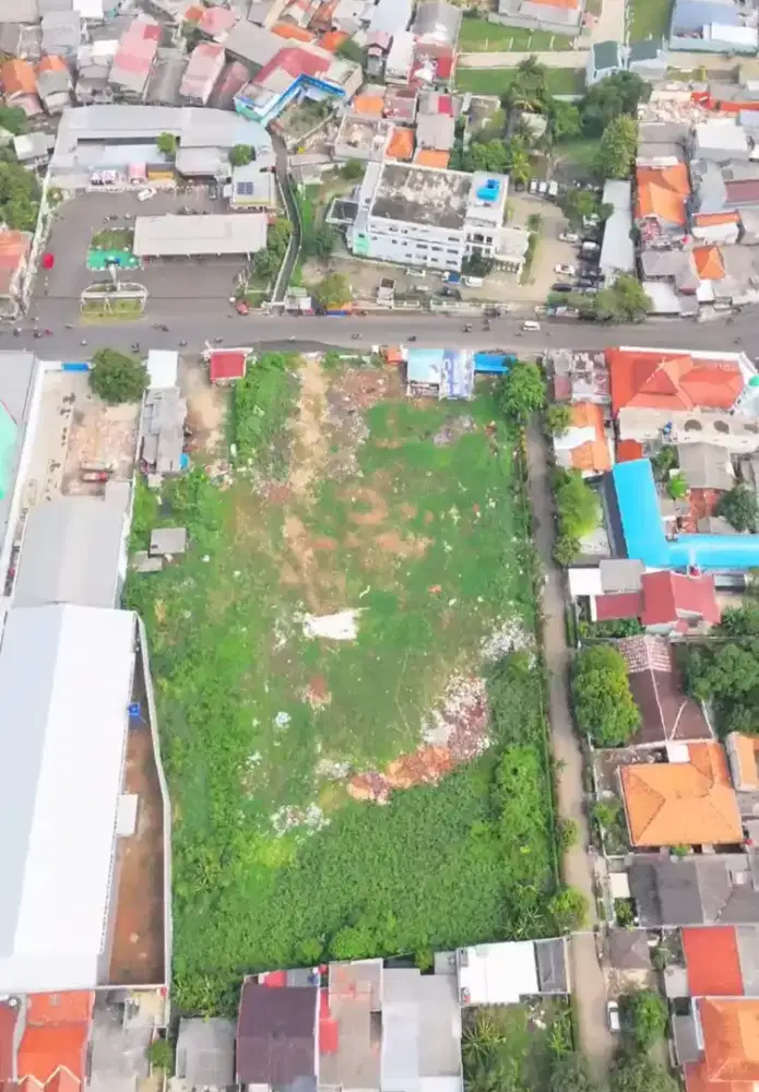 Jual Tanh Kosng 8,740m2 dpn SPBU Kedaung. Pinggr Jl Aria Putra-Tangsel