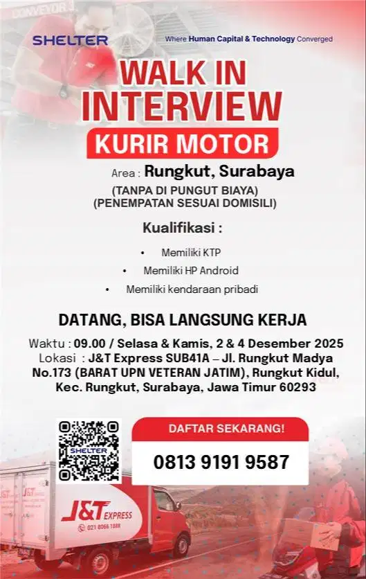 KURIR MOTOR - RUNGKUT, SURABAYA